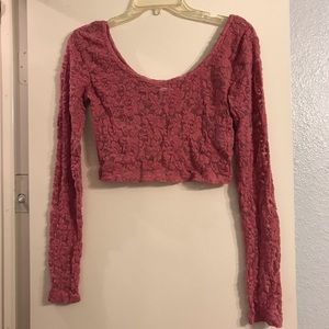 ✨FINAL PRICE✨Mossimo Supply Co Sheer Lace Crop Top